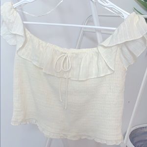 Zara off shoulder ruffle top XL